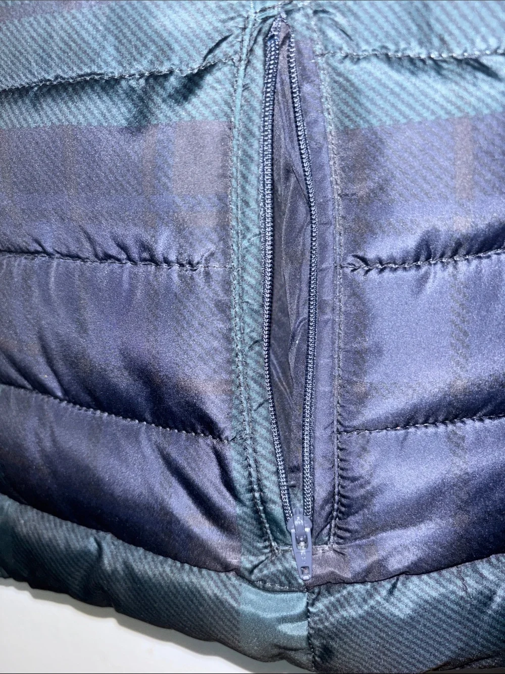 Awesome Black Watch Plaid Quilted Vest